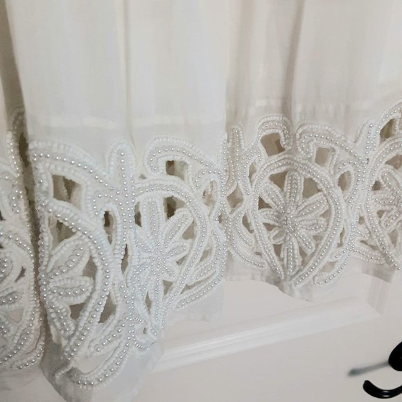 Alice + Olivia Embroidered Pearl Midi Skirt - Picture 5 of 7